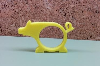 pig foulard ring fashion piglover lover scout 3d print model - Mito3D