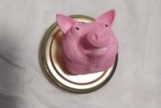 pig head fridge magnet keychain your home magnets 3d print model - Mito3D