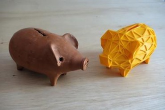 piggy money box your home pig 3d print model - Mito3D