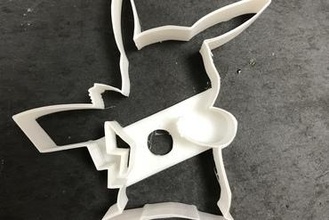 pikachu-cookie-cutter maker diy pikachu cookie cutter 3d print model - Mito3D