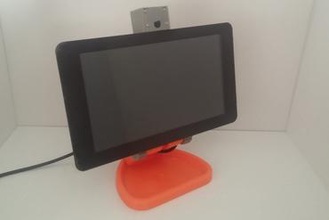 pimac - raspberry pi 7 inch touch screen stand camera v2 gadget 7inch imac 3d print model - Mito3D