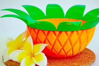 ananas kase ev yemek meyve kasesi hawaii mutfak aracı oogime tropikal 3d print model - Mito3D