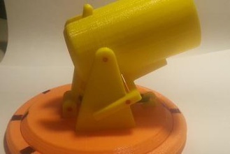 ping pong deck cannon toys desk toy ball rubberband rubber band shooter turret 3d print model - Mito3D