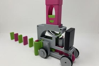rosa verde domino de la máquina ii los juguetes autodesk fusion 360 ultimaker 3d print model - Mito3D
