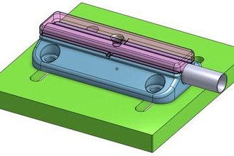 pipe holder drilling machine maker diy jig center hole 3d print model - Mito3D