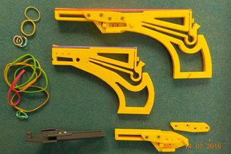 pistolet lastique -g2- rubber band gun toys pistol 3d print model - Mito3D