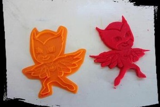 pj masks cookie clay cutter - owlette gekko catboy toys 3d print model - Mito3D