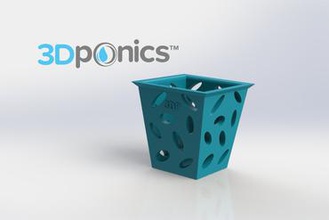 saksı Kare - 3dponics suda dolaşan olmayan 3d yazıcı donanımları parçaları hidrofonik indoorgardening 3dmodeling ekici noncirculating açık kaynak 3d print model - Mito3D