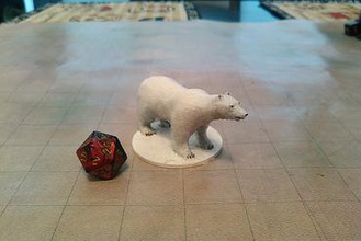 orso polare tavolo di gioco miniature polar cuscinetto lineare artico animale bestia da rpg dnd d&d dungeons dragons & 3d print model - Mito3D
