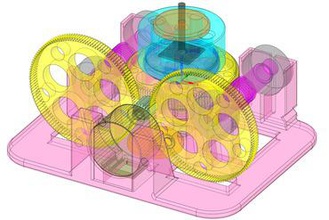 polar, ecuatorial sistema de engranajes fabricante bricolaje polar engranaje 3d print model - Mito3D
