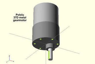 pololu 37d Getriebemotor maker diy motor 3d print model - Mito3D