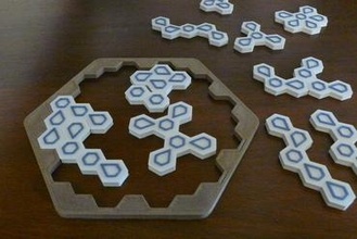 polyhex puzzle Giochi matematica piastrellatura 3d print model - Mito3D