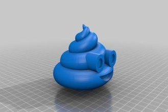 bok Kaka emoji yer önbellek 3d print model - Mito3D