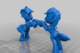 poppy fighting ponies Toys pony 3d print model - Mito3D