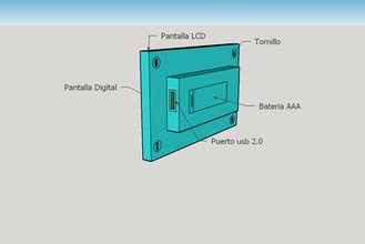 porta retrato electronico education kers 3d print model - Mito3D