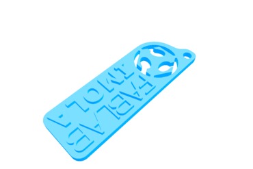 portachiavi fablab di imola gadget 3D print model - Mito3D
