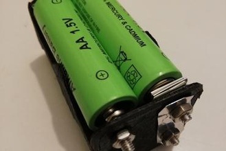 portapilas para 4 pilas aa maker diy battery holder 3d print model - Mito3D