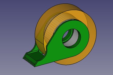 portarrollos cinta adhesiva su casa la dispensador rodillo el celo freecad 3D print model - Mito3D