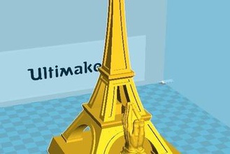 pray paris eiffel tower miniatures peace model art 3d print model - Mito3D