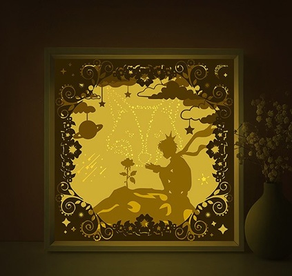 príncipe ligero caja lámpara princesa lampara ligera 3d print model - Mito3D