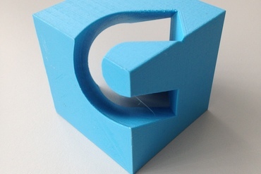 imprimable cura logo L'imprimante 3d de pièces améliorations carré bleu 3D print model - Mito3D