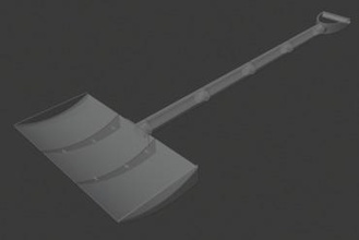 printable snow shovel your home handle winter plow 3d print model - Mito3D