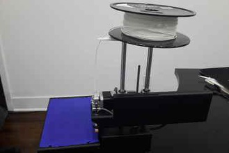 printrbot free-spinning fillament spool holder using 608 bearing 3d printer parts enhancements simple filament 3d print model - Mito3D