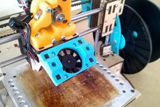 printrbot pivoting fan mount 3d printer parts enhancements 3d print model - Mito3D