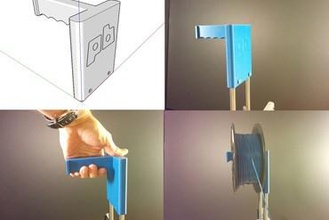 printrbot simple metal spool holder handle 3d printer parts enhancements 3d print model - Mito3D