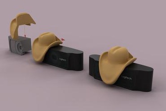 gizlilik kovboy -sarkık şapka kapak Genius kameralar gadget stetson kamera monte edin zoom skype eğlenceli iş 3d print model - Mito3D