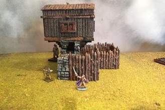promotional hunting lodge parti miniatures dnd dungeons dragons gaming wargaming warhammer fantasy cabin building fort castle 3d print model - Mito3D