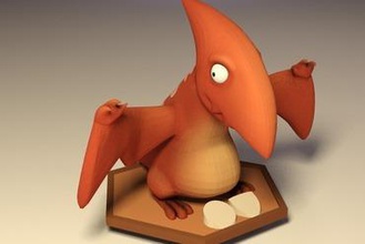 pterry - Spielzeug Dinosaurier 3d-miniaturen 3d print model - Mito3D