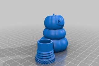 pumpkin snowman geocache Other geocaching 3d print model - Mito3D