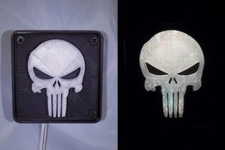 punisher led light nightlight maker diy 3d abs android arduino art audio awesome bed bedroom bendlay black bolt box building camera collection colorful colors computer container cool customizable droid dual engineer engineering extrude extruder faire fashion featured flashforge fun gadget gadgets game games hang hanger hobby hold holder house household hubs ir kitchen lamp laptop learn learning led leds lighting lightitup lights logo make maker  maker faire makes make magazine math mean mobile model models new newest night nightlight night light nut office physics pla popular print printer prop props punisher random remote rgb robot robotics screw screws sculpture scupltures sign signs spool tablet tool tools toy toys translucent video 3d print model - Mito3D