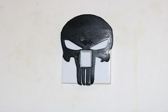 punisher light switch cover your home lightswitch marvel marvel-comics skull ire ireland uk 3d print model - Mito3D