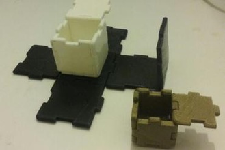 puzzle articulado les jouets de tesela bisagra cubo cube 3d print model - Mito3D