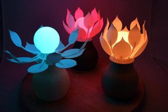 puzzlebox bloom gadget la floración robótica de flor 3d print model - Mito3D