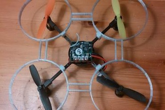 q-bot micro protective frame gadget quad copter rc protection quadcopter remote control r c 3d print model - Mito3D