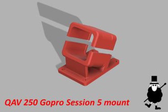 qav250 gopro session 5 le mont maker diy nightram drone racer 3d print model - Mito3D