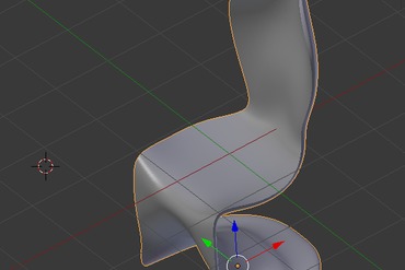 quelques essais avec blender art panton chair 3D print model - Mito3D