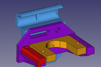 quick-fit-support-prusa i3 3d-Drucker-Teile-Verbesserungen prusa x-Wagen quickfit 3d print model - Mito3D
