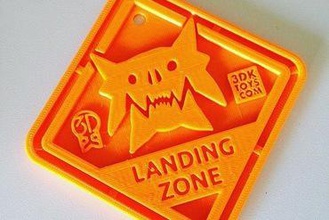 quinsaga monster landing zone plaque - via 3dktoyscom toys monsters skull gankra free 3d model 3dkitbash 3d print model - Mito3D