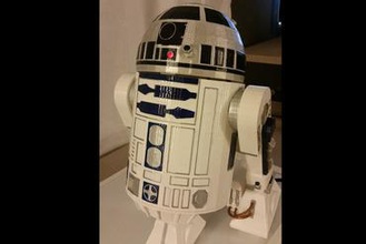 r2d2 - droid you're looking maker diy arduino bluetooth electronics motor r2 unit robot star wars force awakens tinkercad 3d print model - Mito3D