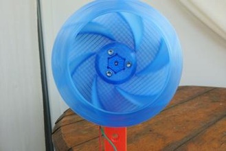 radial fan impeller radialventilator laufrad - 125rl-6x gadget ventilator 3d print model - Mito3D