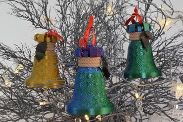 radiante chime Natale ornamento decorazioni pallina campana rumore procedurale litofania vacanze 3d print model - Mito3D