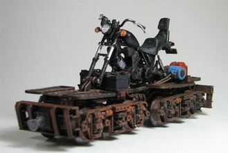 railbike chassis miniatures railway motorcycle motorbike stopmotion locomotive 3d print model - Mito3D