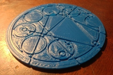 randomized circular gallifreyan coin jewelry parametric openscad doctor 3D print model - Mito3D