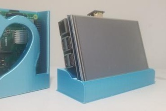 raspberry pi & 5in screen base combo maker diy case technology modelbase 2 3 3d print model - Mito3D
