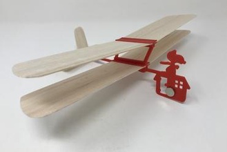 red baron ii hand gestartet Doppeldecker-Segelflugzeug - Spielzeug glider Doppeldecker ultimaker autodesk fusion 360 3d print model - Mito3D