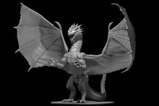red dragon updated Miniatures 3d print model - Mito3D